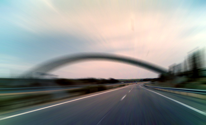 Meridiano de Greenwich, autopista A2, Aragón (España)