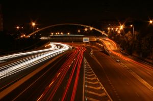 [- Velocidad nocturna -] M-30, Puente de Ventas, Madrid (España)