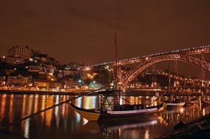 [- Porto á Noite (I) -] Ponte Dom Luís I, Ribeira do Douro, Vila Nova de Gaia (Portugal)